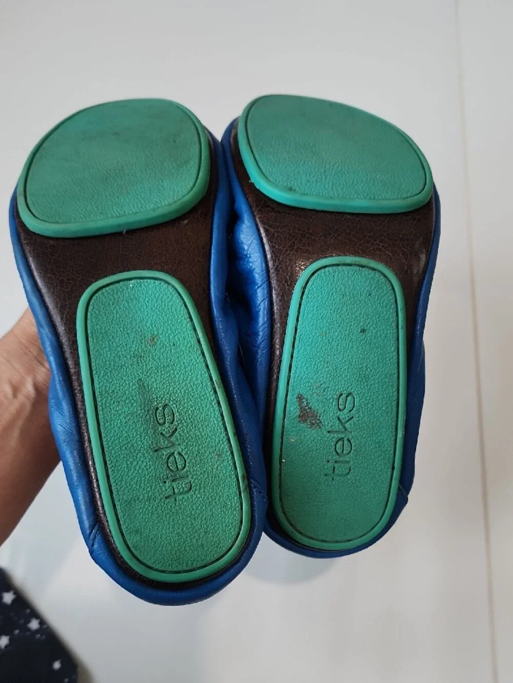 Tieks Blue Leather Ballet Flats